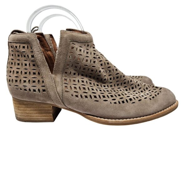 Jeffrey Campbell Taggart Booties Taupe Women's Size 8.5 Boho Festival Hippie - Picture 1 of 11